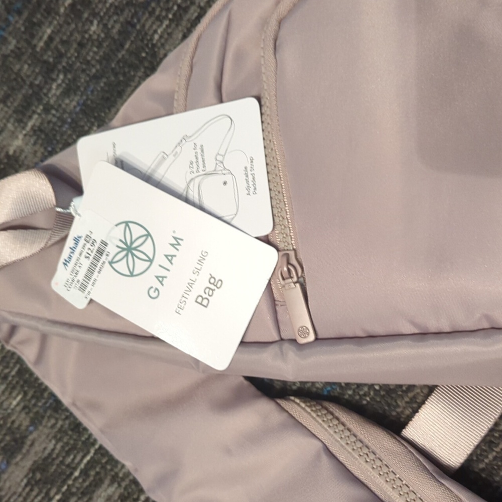 GAIAM BEIGE FESTIVAL SLING BAG